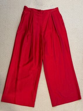 Alex Marie Dilliard’s cherry Red satin pants trousers slacks SIze 12 NEW NWT